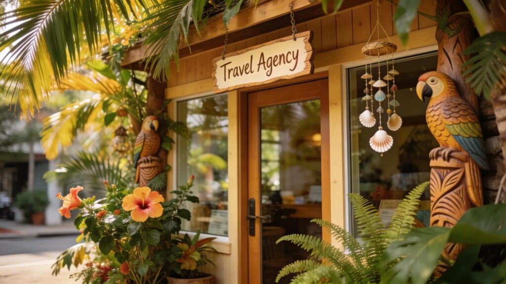 Local travel agency showcasing its focus on personalized tropical vacation planning